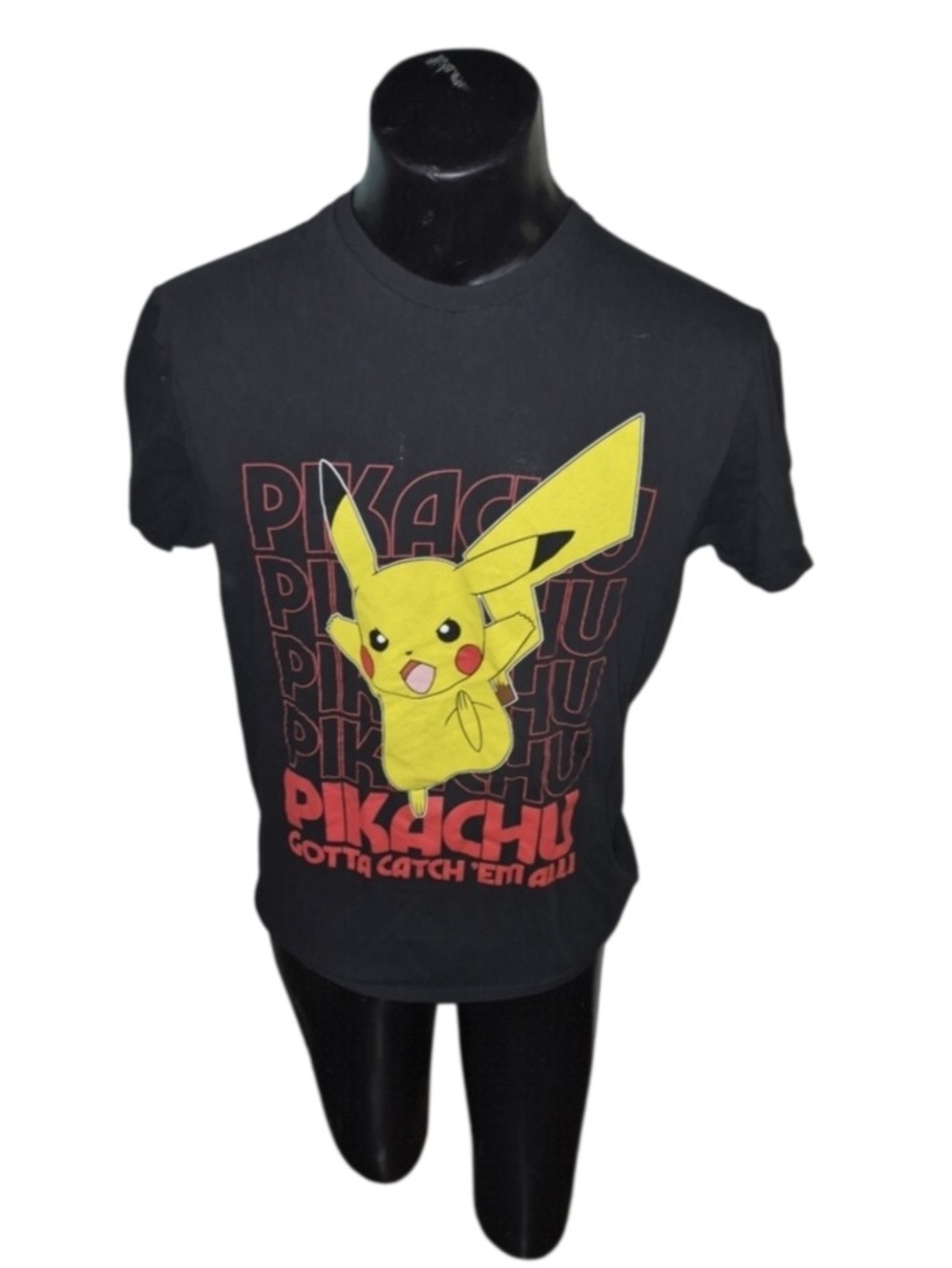 Pokemon Pikachu Cotton T-Shirt with Yellow Pikachu Graphic and 'PIKACHU GOTTA CA